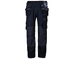Pantalones de trabajo, Azul marino, Algodón, elastano, poliéster Oxford 45plg 3XL